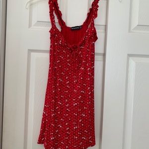 Red Floral BabyDoll Dress